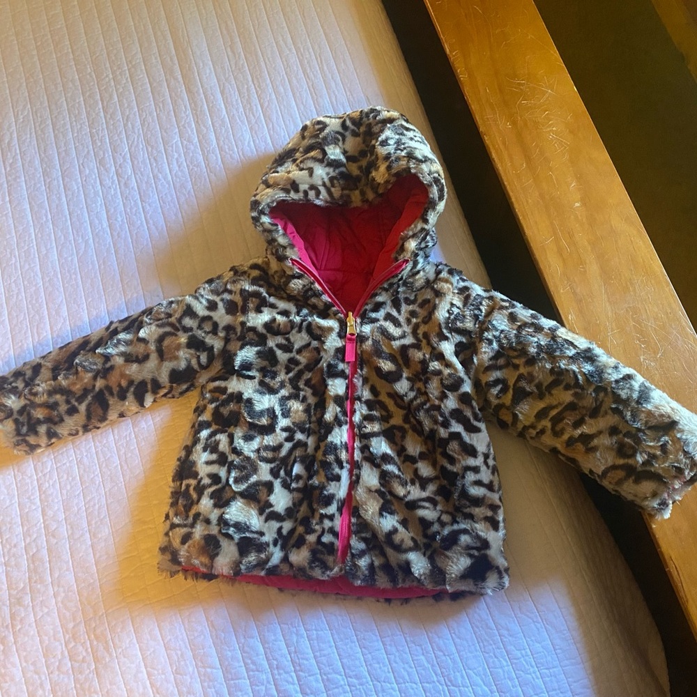 NWOT Reversible Leopard/Red Jacket 3T